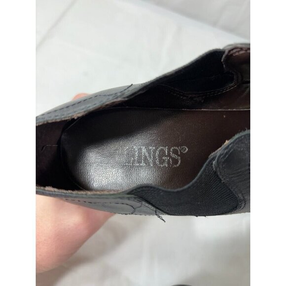 Flings Salsa Black Leather Ankle Booties Size 7.5 M - Picture 13 of 13